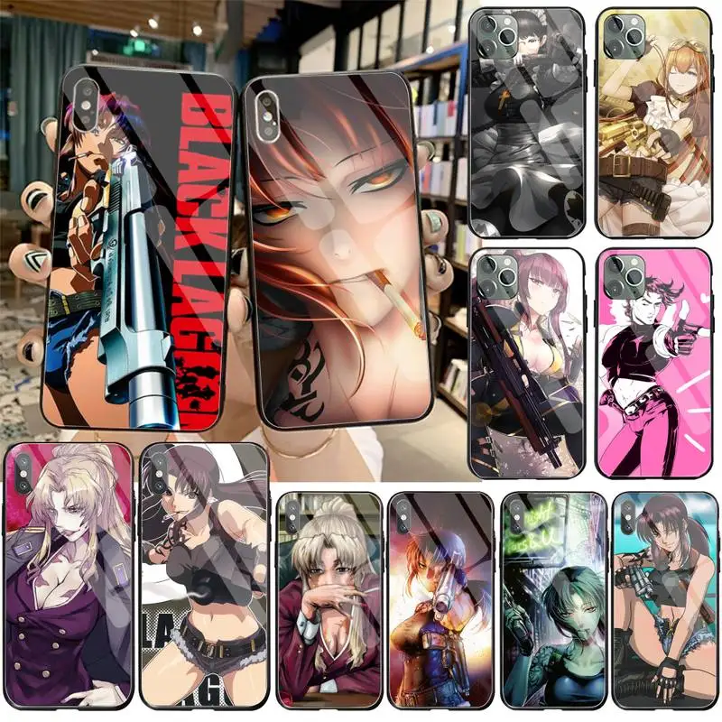 Чехол для телефона с аниме Black Lagoon закаленное стекло iPhone 11 Pro XR XS MAX 8X7 6S 6 Plus SE 2020 |