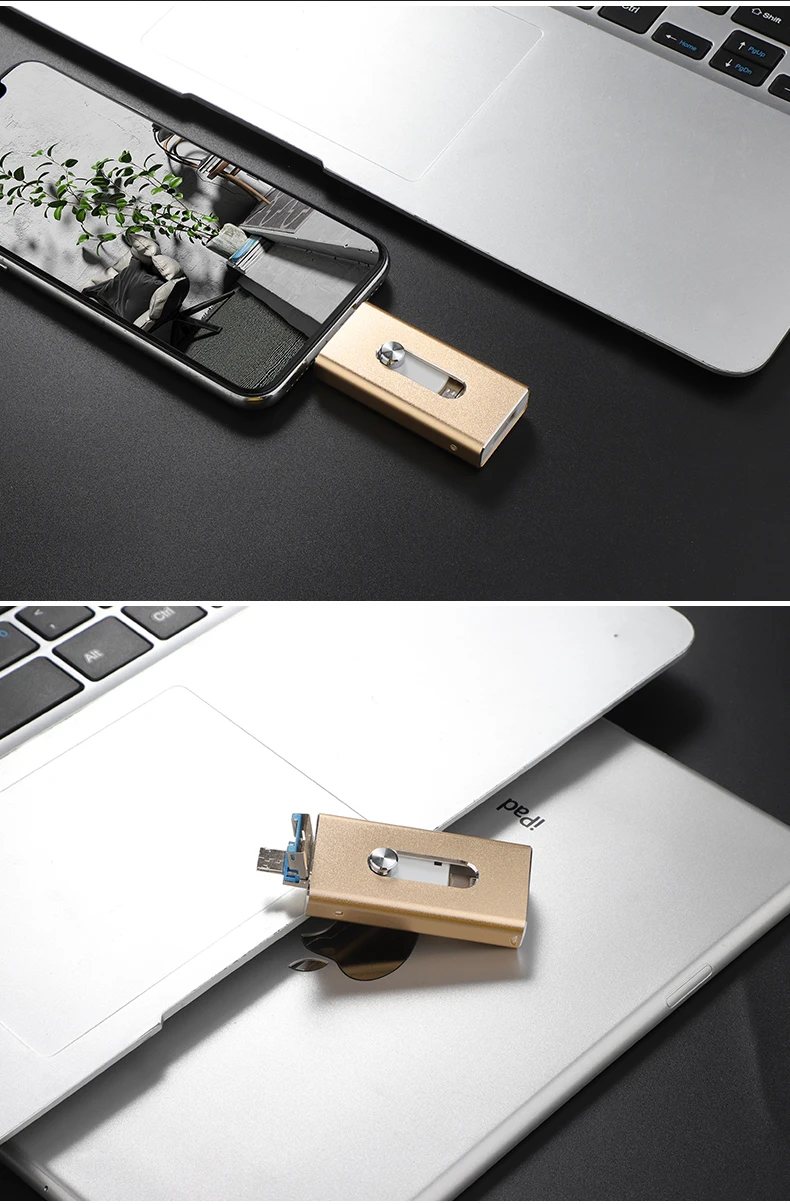 OTG USB флеш-накопитель для Apple iPhone iPad 16 ГБ 32 ГБ 64 ГБ USB карта памяти 3 в 1 OTG для Android PC Флешка 128 ГБ 256 ГБ usb 3,0