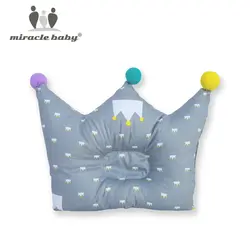 Хлопковая детская подушка Корона Младенцы формирующая подушка мультфильм малыш новорожденный позиционер Анти-ролл Подушка плоская Bebes