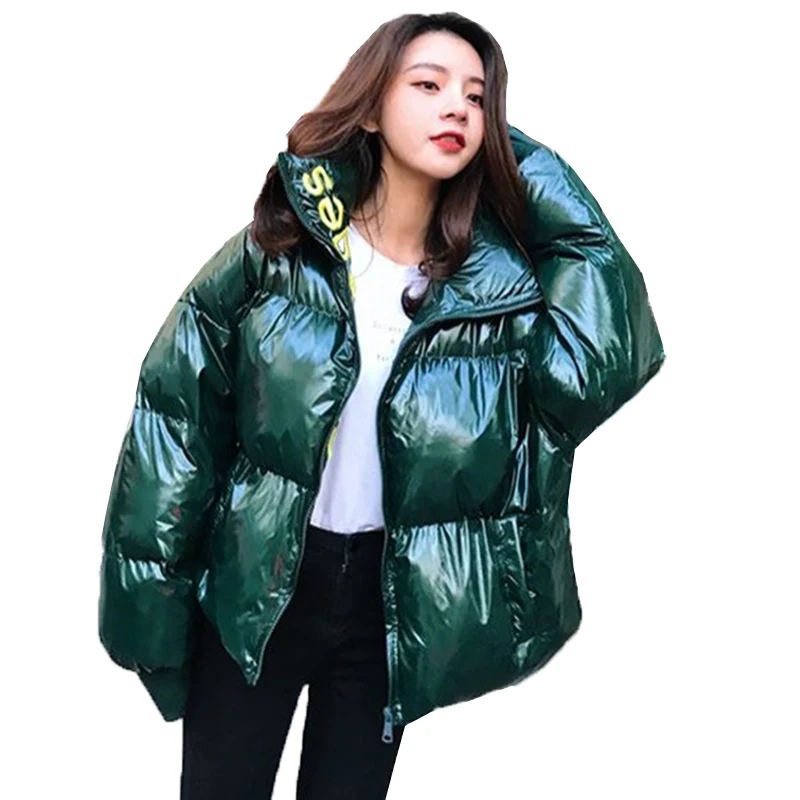 Женские парки куртка пузырчатая зимняя Новинка 2019 женские модные глянцевые