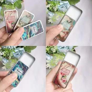 

1pc Flower Fruit Fragrance Floral Cream Eau De 10g Women Soild Feminino Portable Box Female Metal Casing