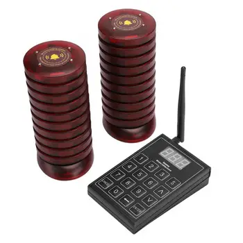 

SU-680 Wireless Restaurant Call Pager 1 to 20 Wireless Guest Pager Guest Paging-Queuing System 433.92MHZ 100-240V
