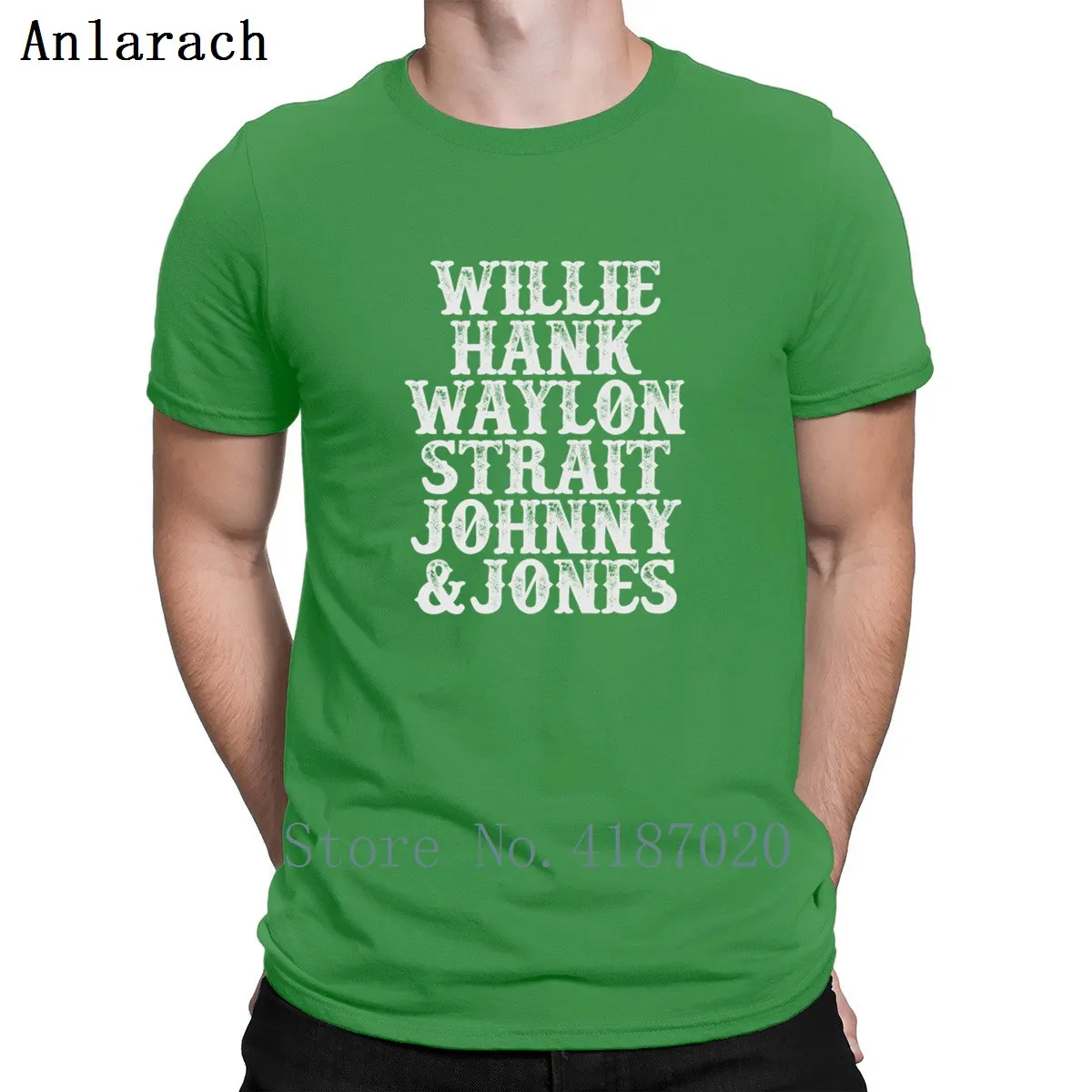 Willie Hank Waylon Strait Johnny Jones Tshirts Fitness Big Sizes Designing Men's Tshirt Slim Basic Anlarach Top Tee