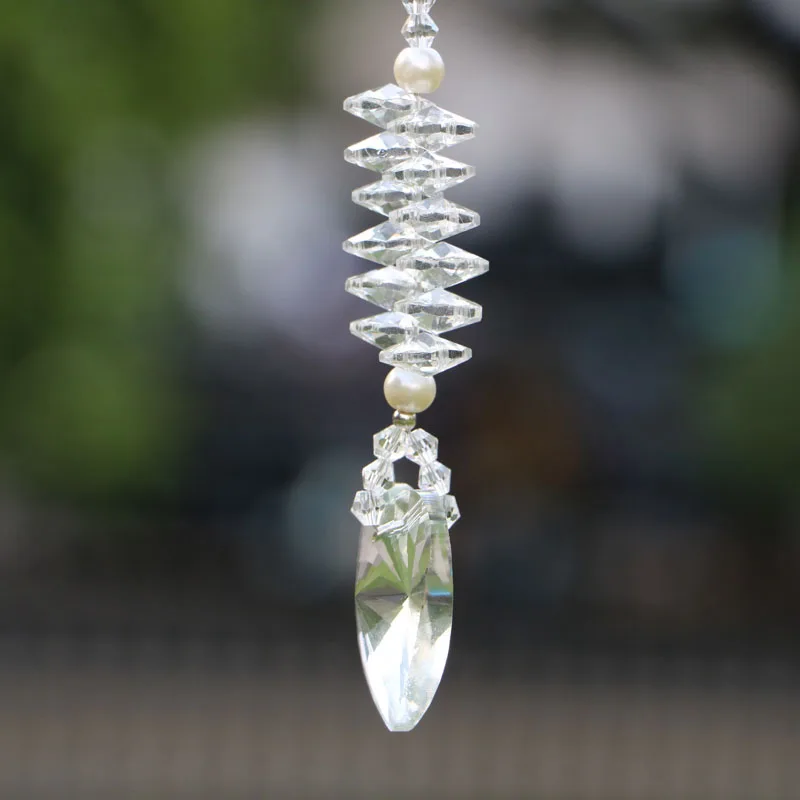 2 шт. хрустальный кулон в форме сердца призмы висячий маятник Свадебный