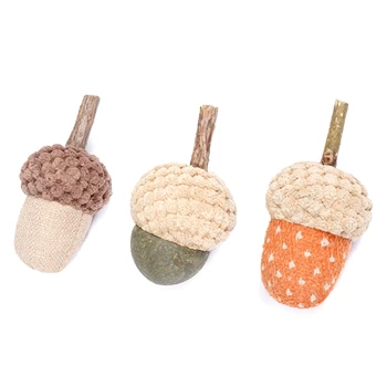 

3PCS Acorn Catnip Toys Cat Supplies Tease Cat Toys Bite-Resistant Molar Toys