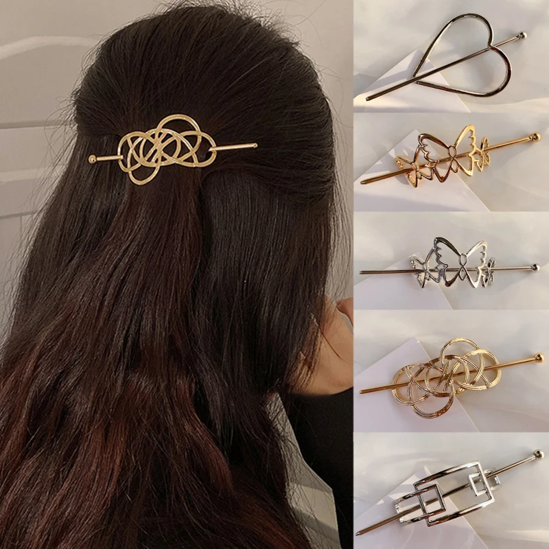 Geometric Hair Stick Original Metal Gold Hairpin Hair Accessories Bun