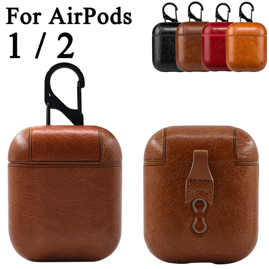 

For Apple AirPods 2 / 1 Case Airpods2 Leather Earphone Cases Air Pods 1 Funda Airpods1 Charging Box Shell Bag Airpod 2nd Cover