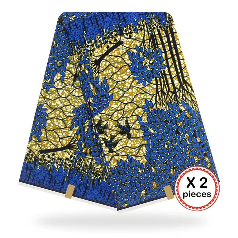 Африканская восковая ткань с принтом Анкара для шитья Анкара африканская ткань 12 ярдов Нигерия хлопок Гана ткань для платья 91007