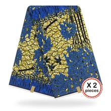 Африканская восковая ткань с принтом Анкара для шитья Анкара африканская ткань 12 ярдов Нигерия хлопок Гана ткань для платья 91007