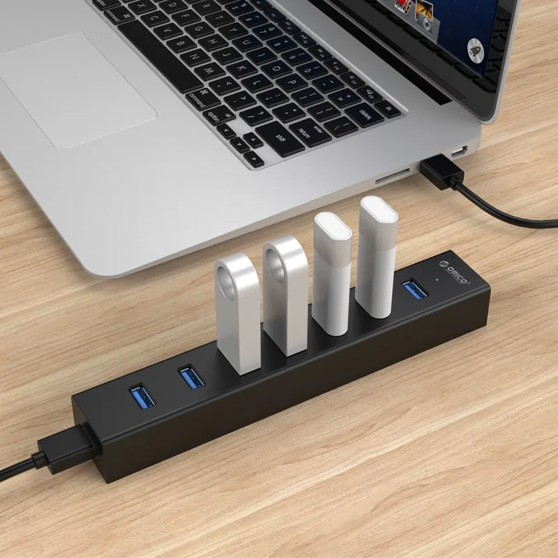 Orico H7013-u3 7-port Usb3.0 Hub de Transmissão de Alta Velocidade Portátil Desktop Usb com Distribuidor de Energia Adequado para Portátil - Imagem 5