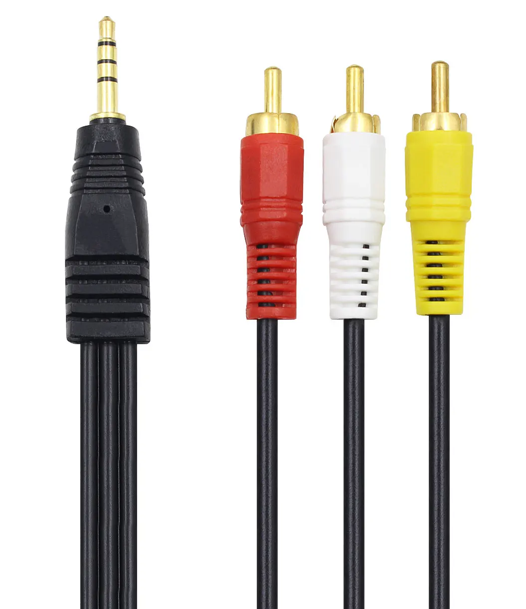 Переходник с 3 5 мм на 3RCA Аудио Видео AV для ТВ-приставки Xiaomi 1 2 4K | Электроника