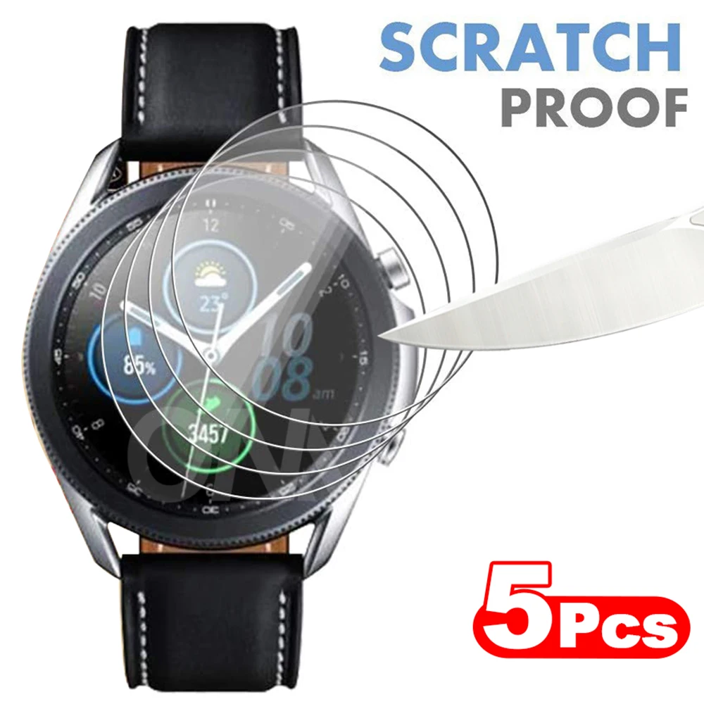 5 шт. 9H Премиум Закаленное стекло для Samsung Galaxy Watch 3 41 мм и 45 Смарт часы защитная