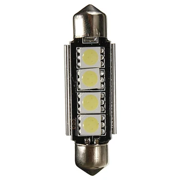 

50000 Hours LED Bulb White Car Map Interior Bulb Low Power Consumption White 4 SMD Festoon