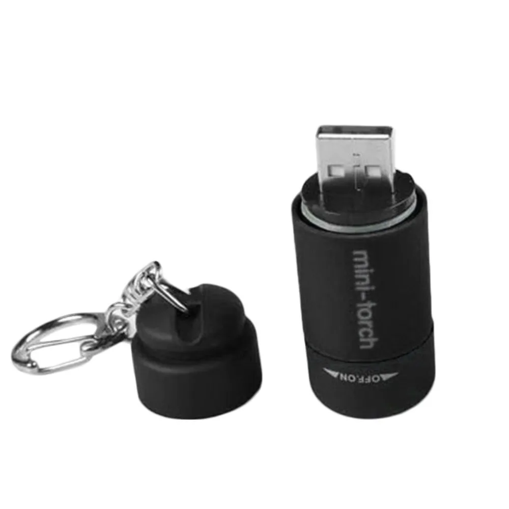 

Mini LED Flashlight Keychain Torch USB Light Portable Mini Torch Flash Light USB Rechargeable Keychain Torch Lamp