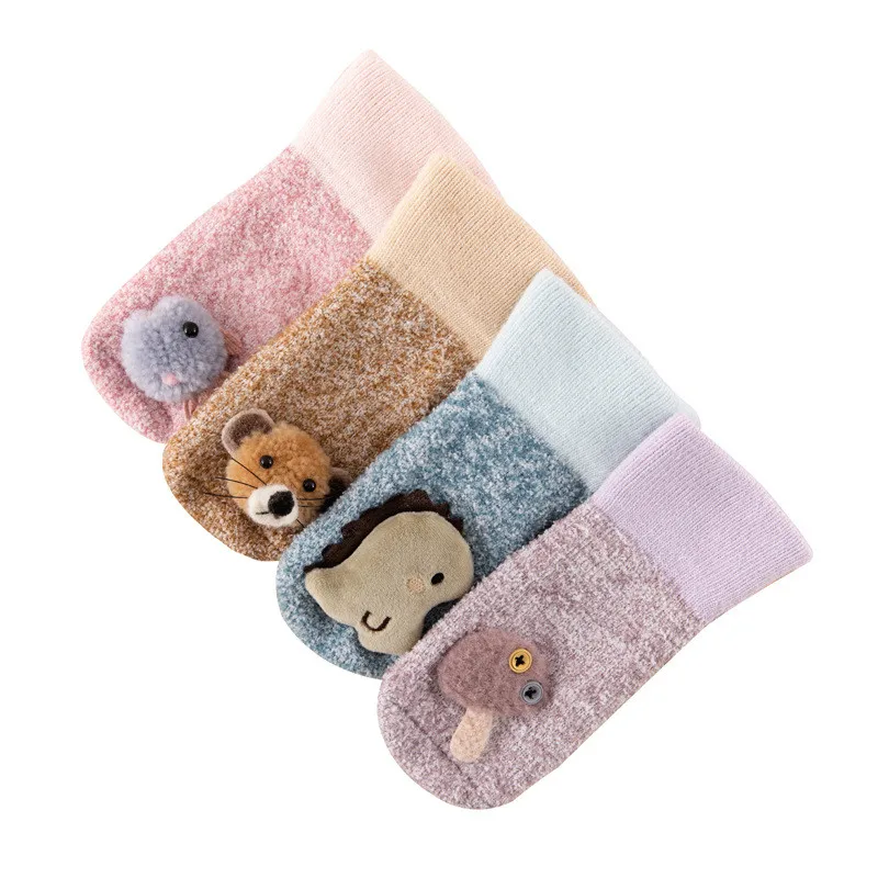 Зимние теплые для детей носочки девочки с героями мультфильмов Детские носки