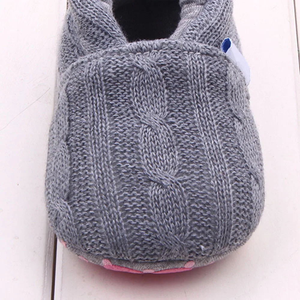 Brand New Newborn Fashion Baby Shoes Sneaker Anti-slip Soft Sole Toddler Shoes Solid Color Knitting Baby First Walkers Shoe