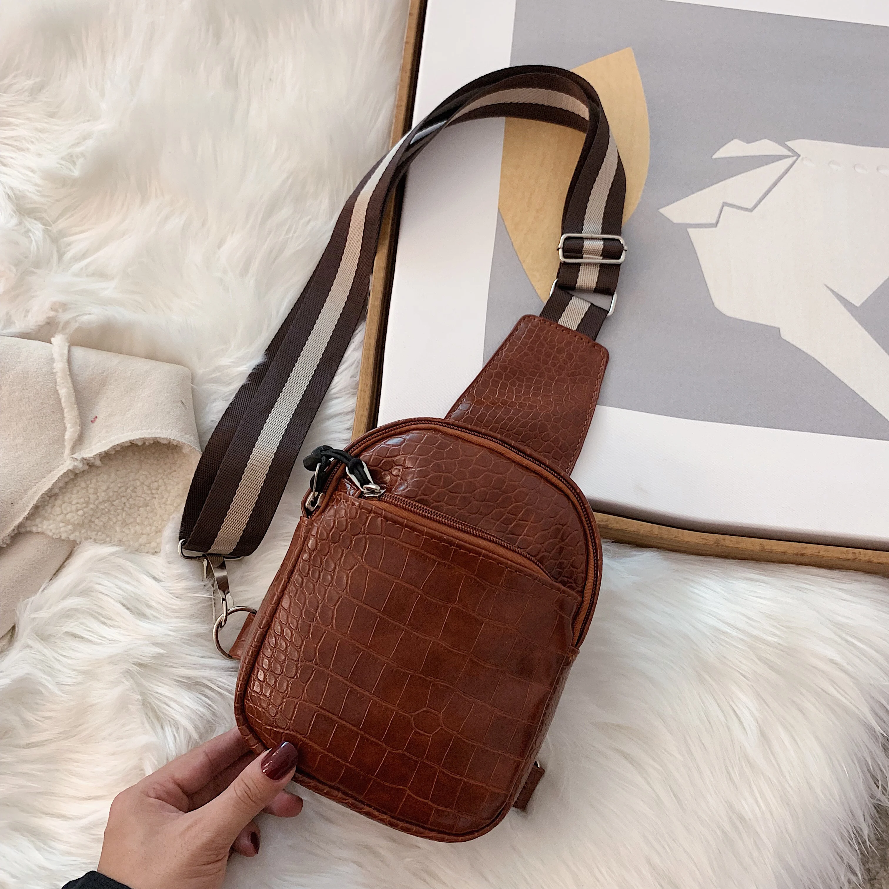 bolsa feminina женская сумка с крокодиловым узором на груди роскошные сумки женские сумки дизайнерские сумки через плечо