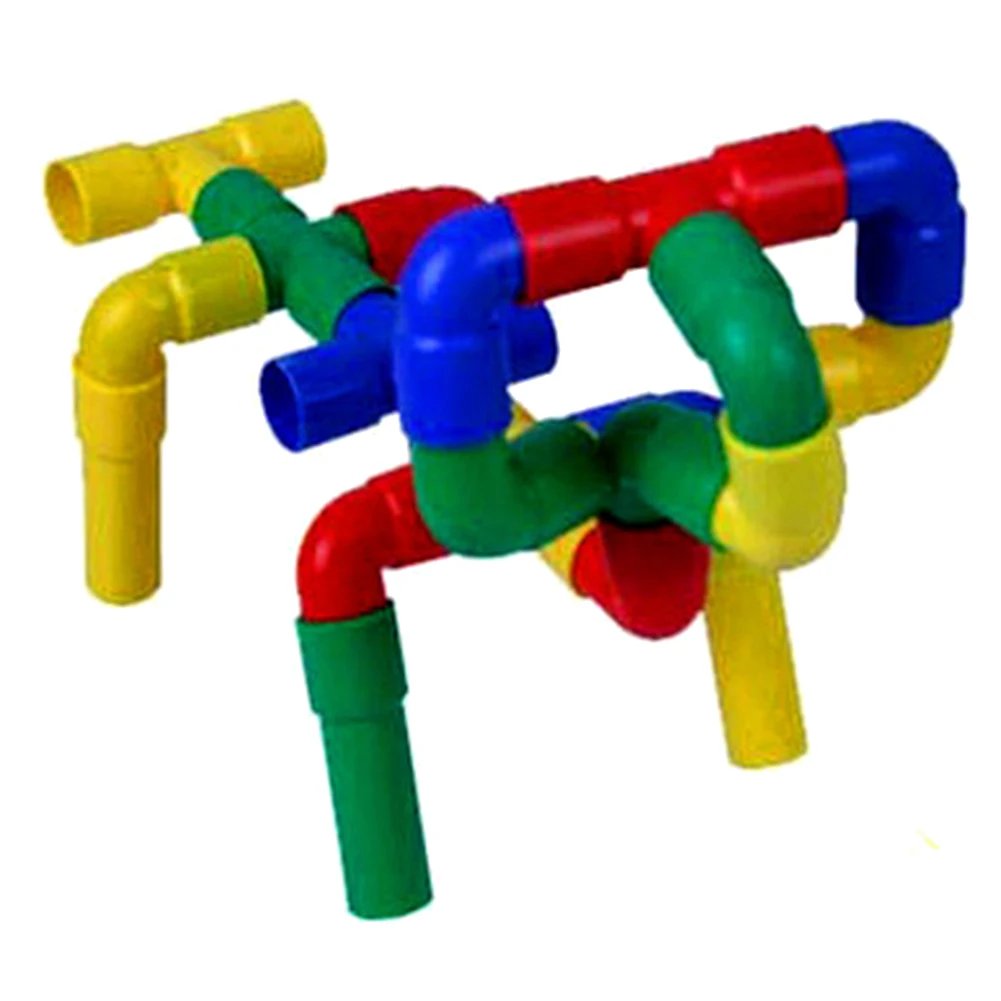 60/70/80pcs Colorful Educational Water Pipe Building Blocks Set DIY Assembly Kids Toy Education Toys For Children Imagination