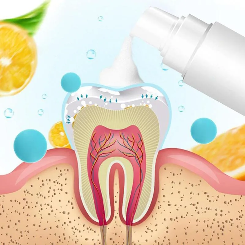 Зубная паста, отбеливание гигиены полости рта, удаляет пятна, Освежающая зубная паста, мелкая сода, зубная Чистка, мусс