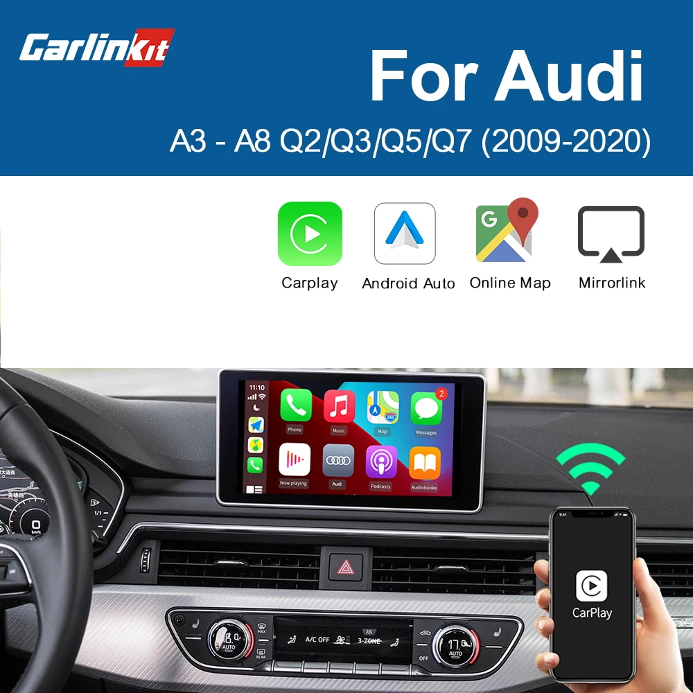 Carlinkit Decoder 2.0 Carplay Draadloze Android Auto Voor Audi Youtobe A1 A3 A4 A5 A6 A7 A8 Q2