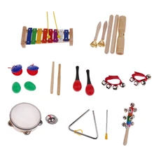 Полированный 1 набор деревянных ручных перкуссионных игрушек для детей ясельного возраста, музыкальные игрушки, подарок на день рождения