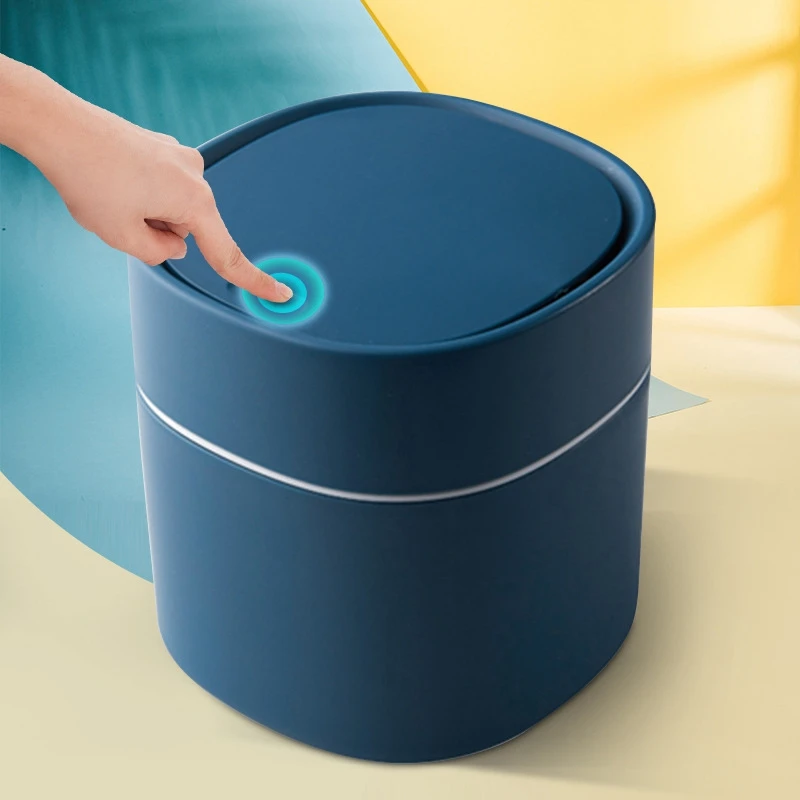 Mini Trash Can Household Garbage Basket Tabletop Trashcan Storage For Kitchen Sitting Room Small Waste Dustbins