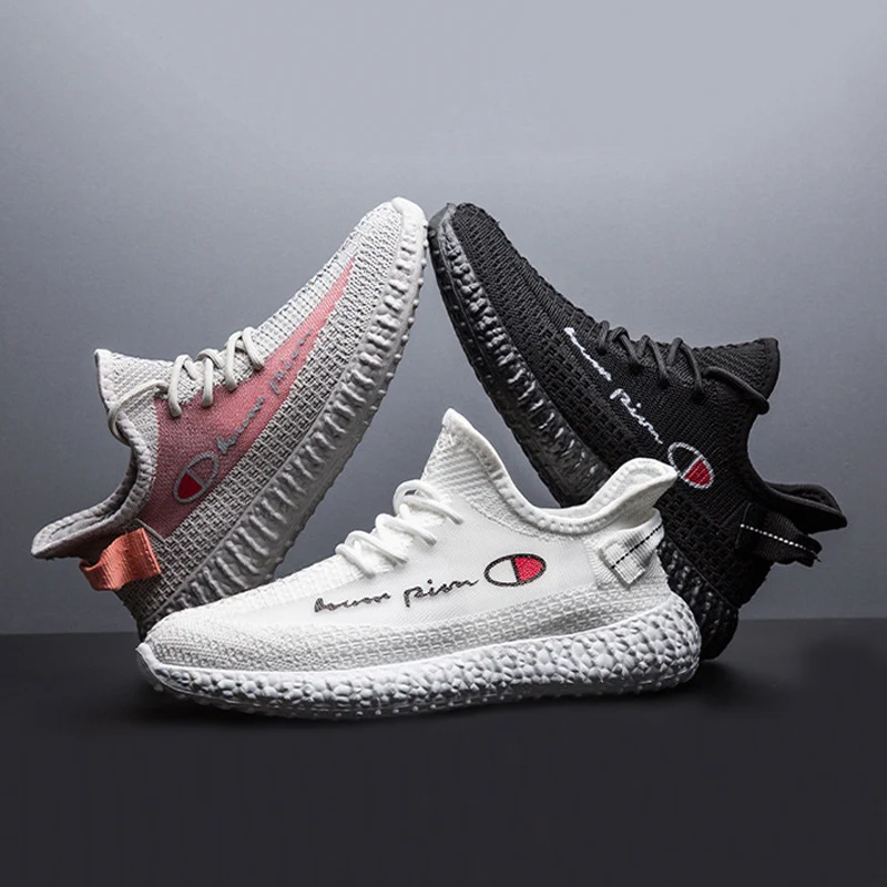 

Hot Sale Yeezys Air 350 Boost Running Shoes For Men Breathable Mesh Men Sneakers Training Thick Bottom Non-slip Wear Men Shoes