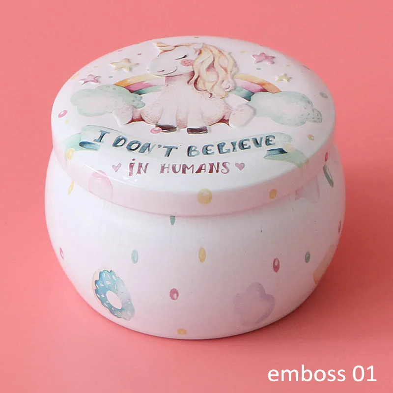 emboss 01 1 шт., коробка для конфет, многофункциональный чехол для печенья в форме барабана, жесть, домашний декор, розовый чайник, праздничные вечерние принадлежности - Цвет: emboss 01