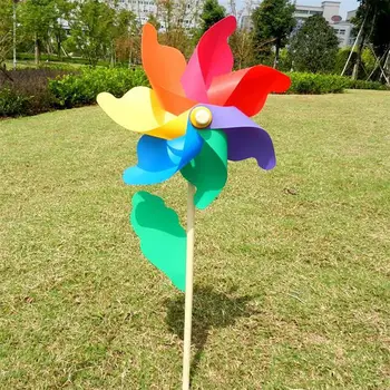 

Wind Spinners Simple Sunflower Lawn Pinwheels Windmill Party Pinwheel Wind Spinner for Garden Decor Outdoor Children Toys