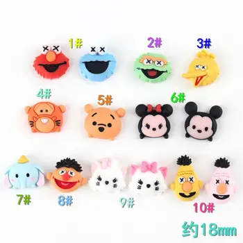 

wholesale ! Kawaii Cartoon Sesame street Resin Cabochon Flat back Resin for Bows DIY Scrapbooking Phone Decoration Accessories