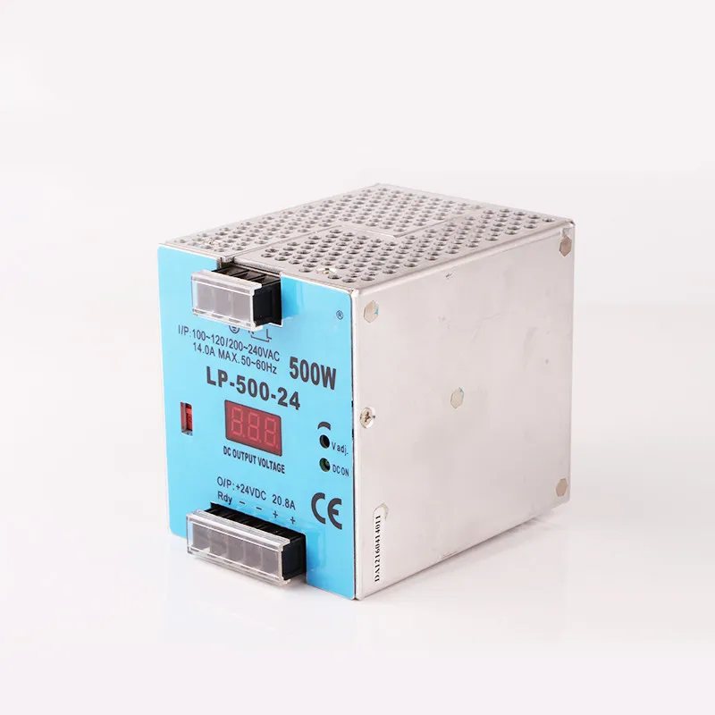 

Free Shipping high watts 500w din rail small size with digital monitor voltage switcing power supply LP-500W-12 37.5a 12vdc