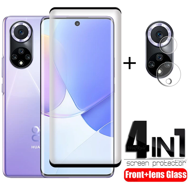 4 en 1 para Huawei Nova 9 Glass para Huawei Nova 9 Protector de pantalla de película completa HD de vidrio para Nova 9 Lens Glass|Protectores de pantalla de teléfono| - AliExpress