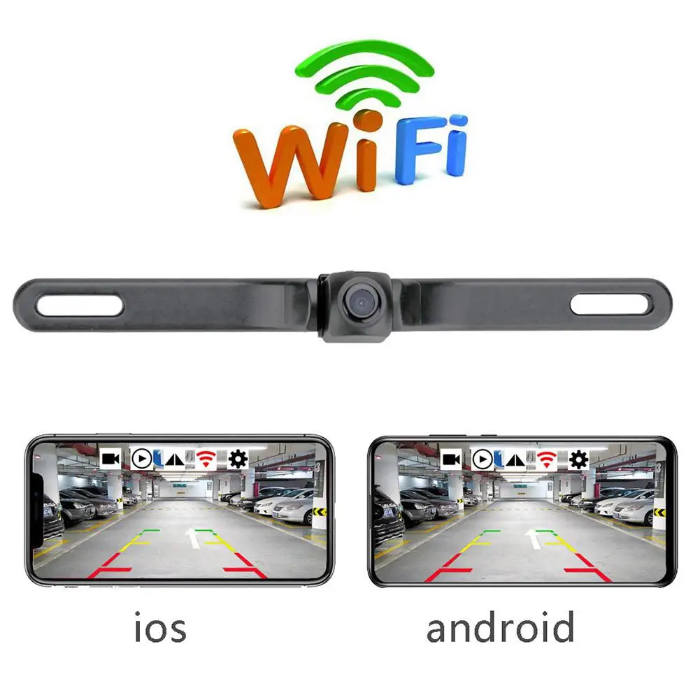 Автомобильный HD водонепроницаемый номерной знак Wifi резервная камера