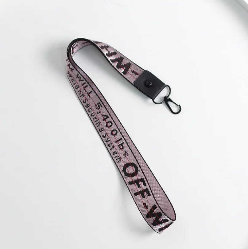 K0113-4 Off White брелок Мода лента чехол для телефона кошелек сумка брелок для женщин и мужчин Дети брелок подарок Porte Clef K0113 - Цвет: K0113-4