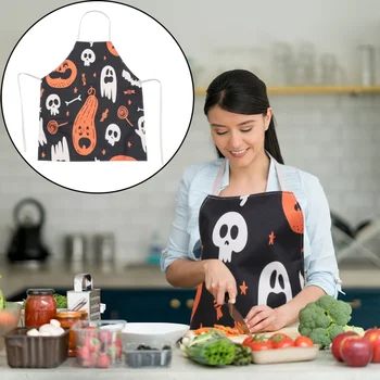 

1Pc Halloween Apron Halloween Decorative Printing Apron Halloween Props