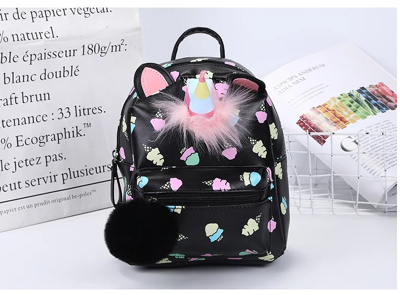 Mini Unicorn Leather Children School Bags