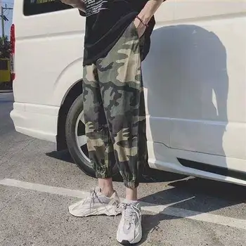 

NiceMix Men's Leggings Overalls Ins Camouflage Casual Pants All Matching Summer American Style Thin Section Loose Street Pants