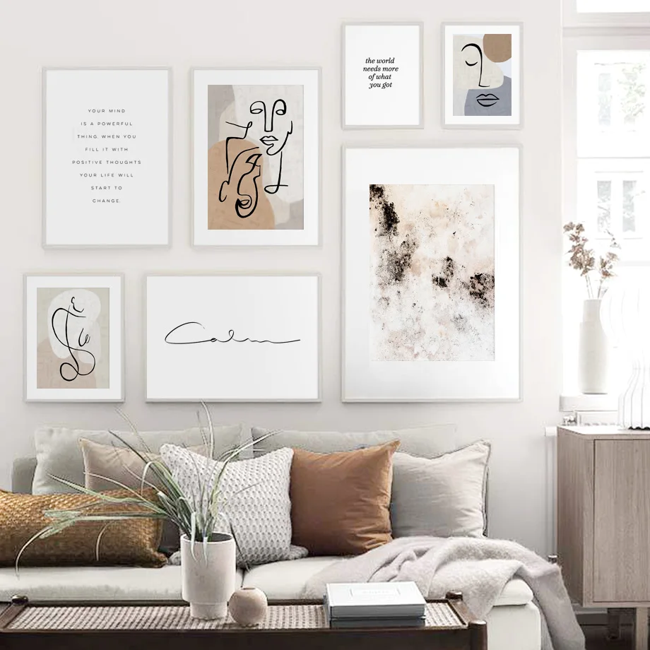 

Abstract Color Block Woman Beige Stained Wall Art Canvas Painting Nordic Posters And Prints Wall Pictures For Living Room Decor