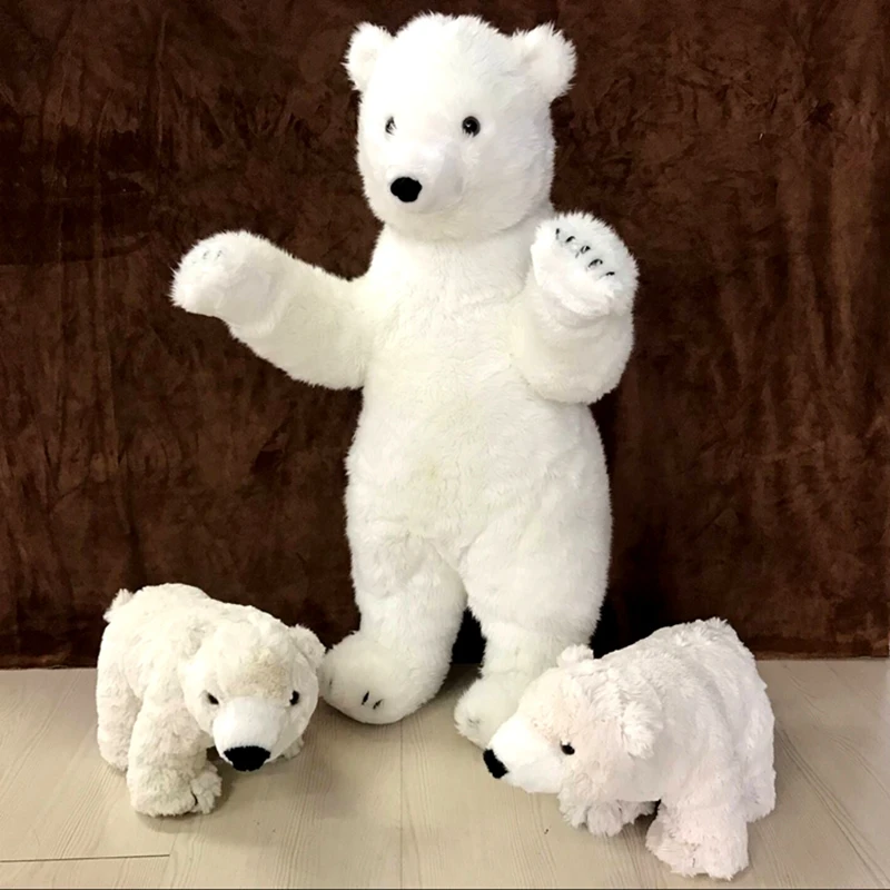 Pop Realistic Animal Polar Bear Plush Toy Lovely Stuffed Anime White Bears Doll Gift for Kid Decoration 28inch 70cm DY61241(11)