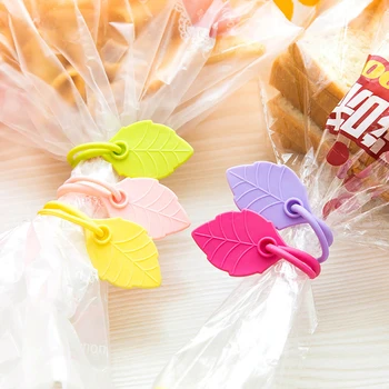 

5 Pcs/set Sealing Clips Funny Silicone Leaves Snack Food Storage Bag Ties Closer Sealing Clips Bundled Cable Storage Clip