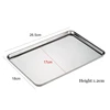 Stainless Steel Rectangle Storage Baking Tray Plates for Food Bread Container Steamed Sausage Dishes Tableware Kitchen Organizer 5