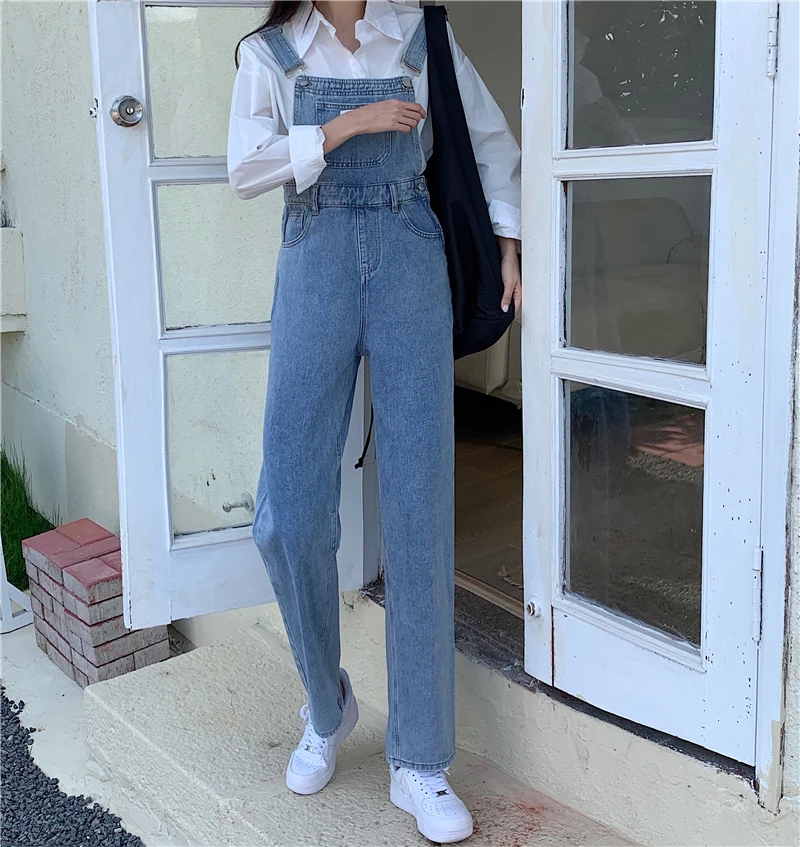 blue jeans Jeans autumn and winter clothes large size fat mm fashionable design sense overalls high waist loose overalls m-5xl200 kg skinny jeans