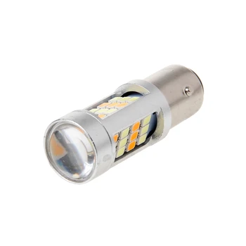

1157 BAY15D Super Bright White/Amber Switchback 2835 42 LED Light Turn Signal X6HF