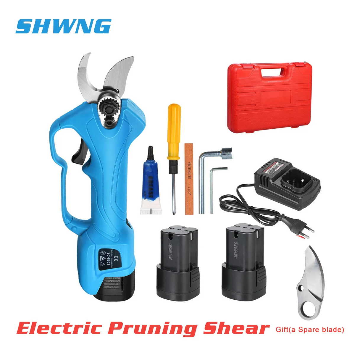 16.8VCordless Pruner Lithium-ion Pruning Shear Efficient Elctric scissors Bonsai Tree Branches  garden tools electric SC-8603