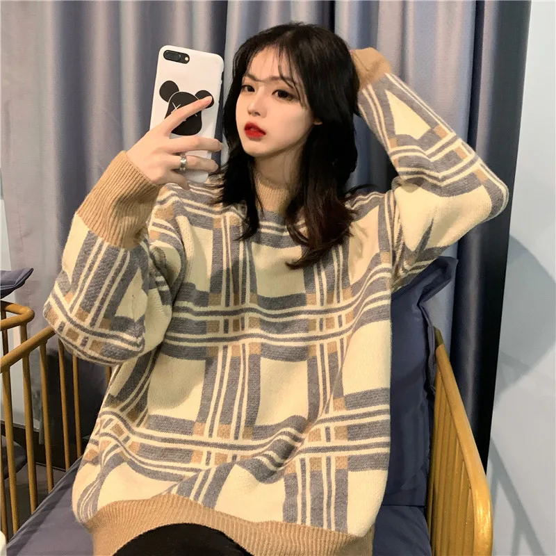 

Photo Shoot 2019 WOMEN'S Dress Winter Retro Pattern Pullover Sweater Laziness-Style Cool Sweater Tops Women's