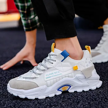 

Men Casual Shoes Men Sneakers Brand Men Shoes Men Mesh Flats Sneakers High quality rubber sole trendy sneakers Zapatillas Hombre