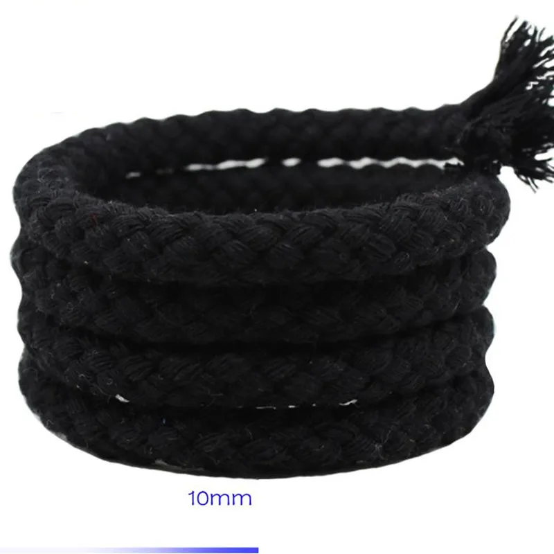  10mmx100cm colored cotton rope red black white bleached braided rope kindergarten handmade rope - 4000090659690