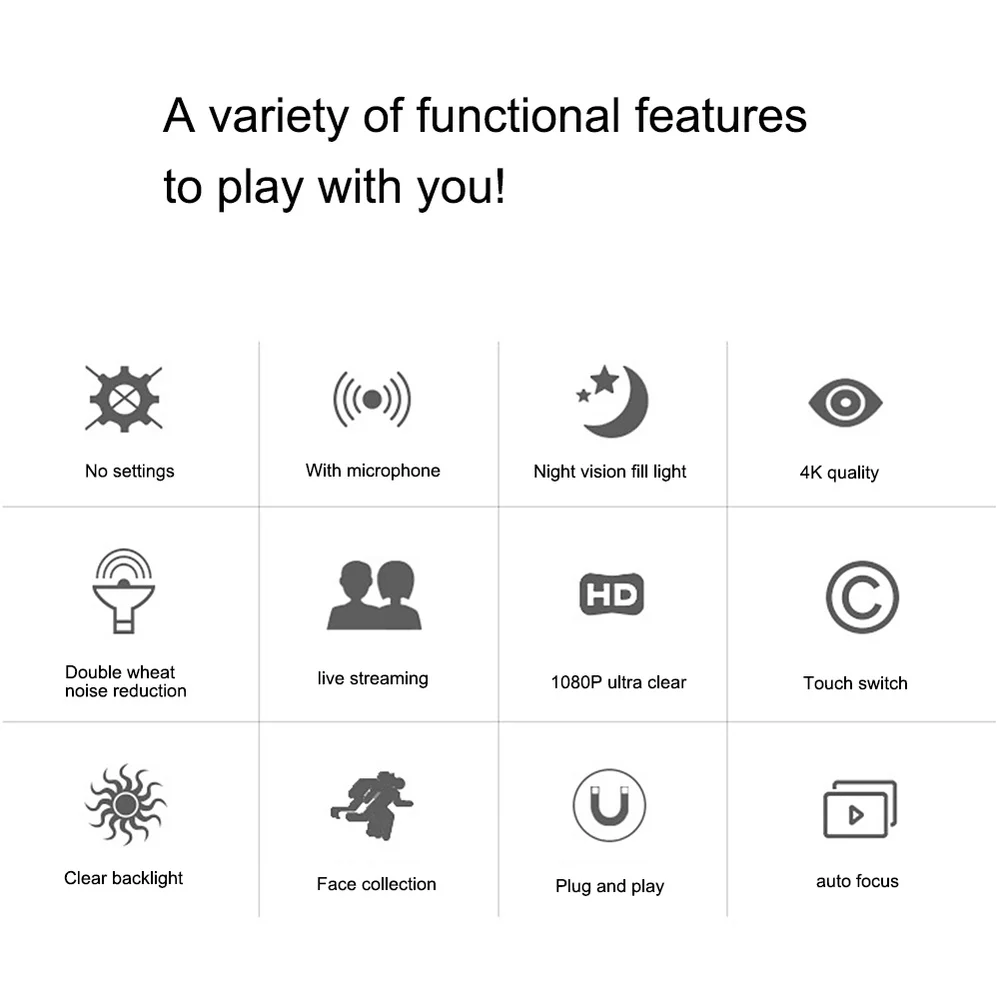 Веб камера 1080P HDWeb 8 МП 4K со встроенным микрофоном HD 3264x2448p USB Plug Play веб с заполняющим