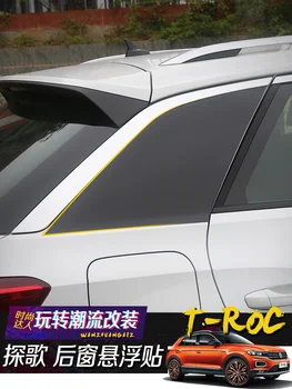 

FOR Volkswagen T-ROC 2018 2019 2020 Car window rear window triangle C pillar membrane suspension roof sticker decorative