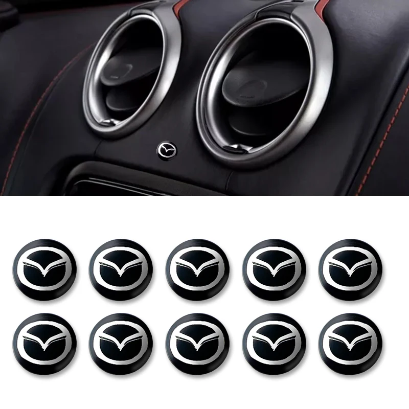 

10 Pcs 14mm Remote Control Key Emblem Logo Sticker for Mazda 5 6 323 626 RX8 7 MX3 MX5 Atenza Axela Car Accessories